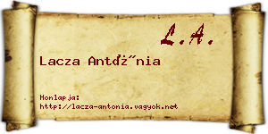 Lacza Antónia névjegykártya